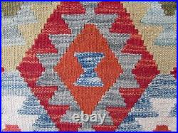 Vintage Kilim Traditional Hand Made Oriental Red Wool Kilim Runner 294x87cm