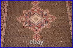 Vintage Koliaei Geometric Traditional Rug 5x10 ft. Handmade Wool Brown Carpet