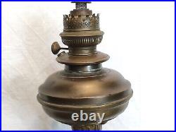 Vintage Large Old Kerosene Lamp Bronze Hugo Schneider Leipzig Germany 19th Rare