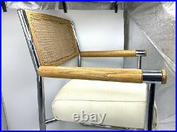 Vintage Marcel Breuer Cesca Chairs Chrome Wicker Cane