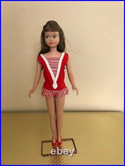 Vintage Mattel 1959 Barbie #3 with Ken, Midge, Allan, Skipper and Wardrobes