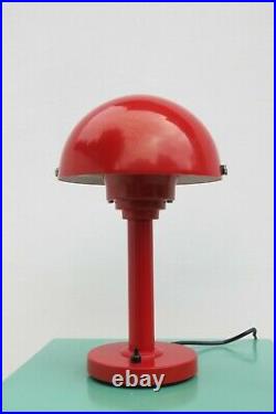 Vintage Mid Century 70's Red Mushroom Lamp