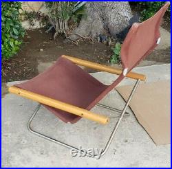 Vintage Mid Century Modern Canvas Japanese NY Takeshi Nii Sling Folding Chair