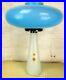 Vintage-Mid-Century-labeled-Oval-Blue-Opal-UFO-Murano-Mushroom-Lamp-Laurel-01-agtc