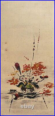 Vintage Modernist Oil Painting Still Life With Flowers Signed