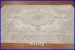 Vintage Muted Floral Traditional Tebriz Area Rug 6'x10' Wool Hand-knotted Carpet