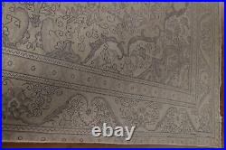 Vintage Muted Floral Traditional Tebriz Area Rug 9'x11' Wool Hand-knotted Carpet