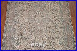 Vintage Muted Geometric Tebriz Area Rug 6'x9' Traditional Hand-knotted Carpet