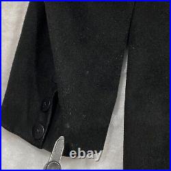 Vintage Norcuer Cabra Antilopada Black Goat Suede Leather Jacket Men's Large 40