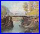 Vintage-Oil-Painting-Impressionist-Landscape-River-Bridge-Signed-01-ena