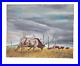 Vintage-Oil-Painting-on-Canvas-Board-Wyoming-Elk-Ranch-Landscape-Cattle-Cows-01-icdf