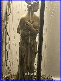 Vintage Oil Rain Lamp Tabletop Nude Greek Goddess MCM 30 Working Motor