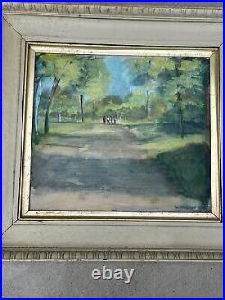 Vintage Original Acrylic Painting Peggy Westbrook Texas Art Framed Going Home
