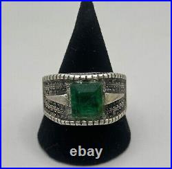Vintage Original Emeril stone old solid silver Stunning Wonderful Ring