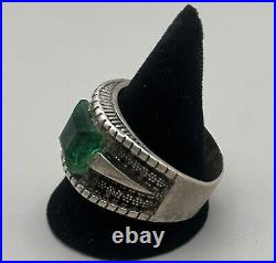 Vintage Original Emeril stone old solid silver Stunning Wonderful Ring