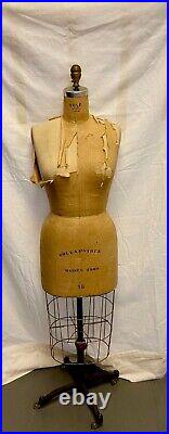 Vintage Original Wolf 1969 Dress Form Mannequin Size 16 Collectible Good Display