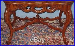 Vintage Solid Walnut Sofa Coffee End Occasional Table Carved Nude Female Tray