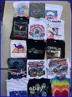 Vintage T Shirt lot (20) 80s 90s Harley Disney Cartoon Nascar Band Tour S M L Xl