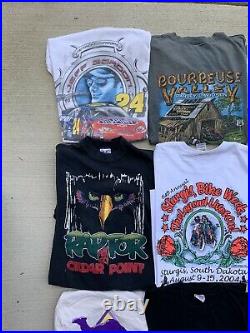 Vintage T Shirt lot (20) 80s 90s Harley Disney Cartoon Nascar Band Tour S M L Xl