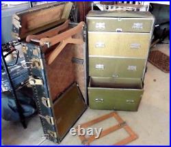 Vintage Wardrobe Steamer Just A Real Good Trunk Hole Proof Chest Railway @@@