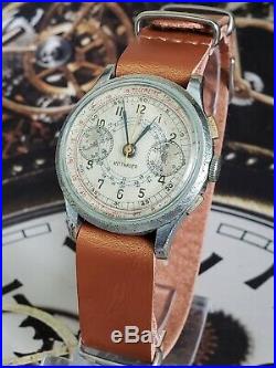 Vintage Wittnauer Chronograph men military wristwatch pilot Vintage Swiss watch