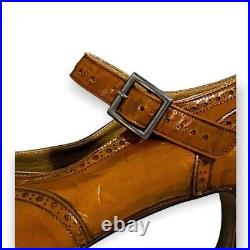 Vintage Y2K Patrick Cox brown Mary Jane heel, size 37.5EU, antique finish