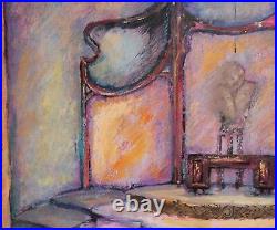 Vintage gouache/pastel painting theatre stage design