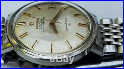 Vintage omega constellation date original pie pan dial bracelet watch running