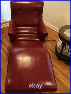 Vintage oxblood red contour lounge electric recliner