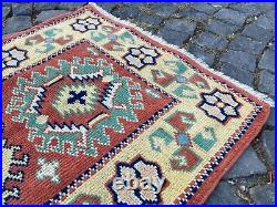 Vintage rug, Turkish, Handmade rug, Area rug, Wool rug, Bohemian 2,3 x 4,5 ft