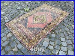 Vintage rug, Turkish, Handmade rug, Area rug, Wool rug, Bohemian 3,2 x 5,4 ft