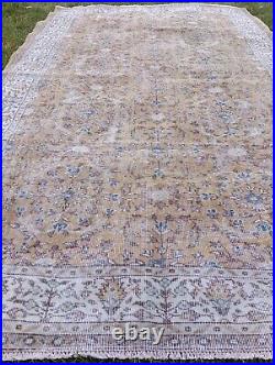 Vintage rug turkish rug 8x10 rug Antique Rug Handmade Rug Purple Rug Queen