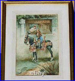 Vintage signed watercolor, 13 x 9, mystery artist