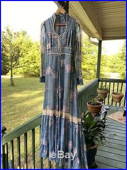 Vtg 1970s Gunne Sax Dress Size 11Renaissance Festival Hippie Prairie Boho Floral