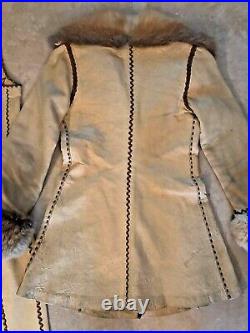 Vtg North Beach Leather 3 Piece Matching Set Vest Jacket Pants Pitiquito Mexico