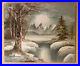 Vtg-Roger-Brown-Original-Oil-Painting-Winter-Scene-Signed-20-x-24-signed-Rare-01-ju