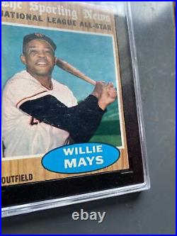 Willie Mays SGC 3.5 Topps Antique Collector Card Vintage New York Giants 1962