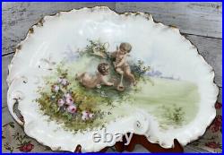 Wm Guerin & Co Limoges France Antique Porcelain Tray Hand Painted by Paul Millet