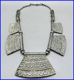 Wonderful unique Antique vintage, Stunning Silver Unique old necklace