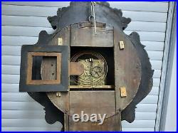 Wood Wall Clock Russian Empire Home Decor Antiques Collectible Rare Vintage Old